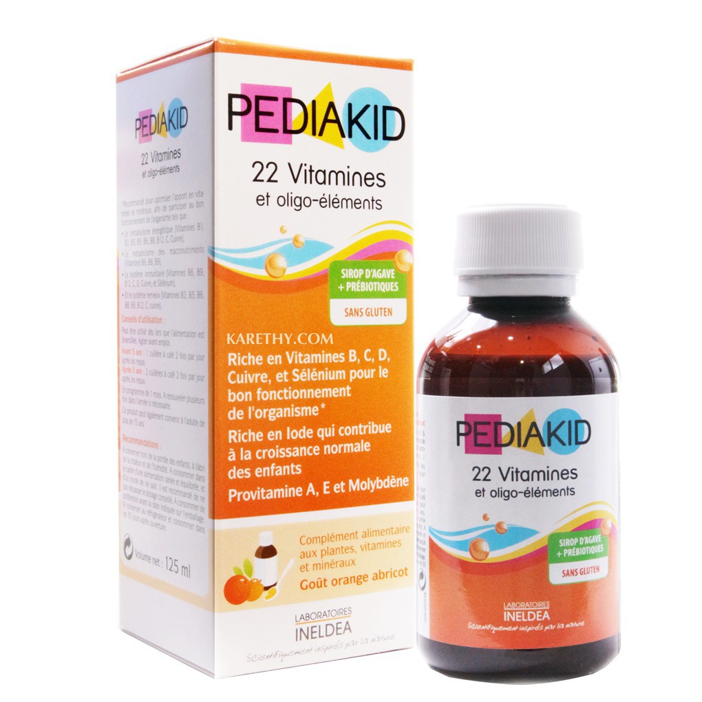 [GIÁ GỐC] Pediakid 22 Vitamins &amp; Minerals Vitamin tổng hợp cho trẻ em (125ml)
