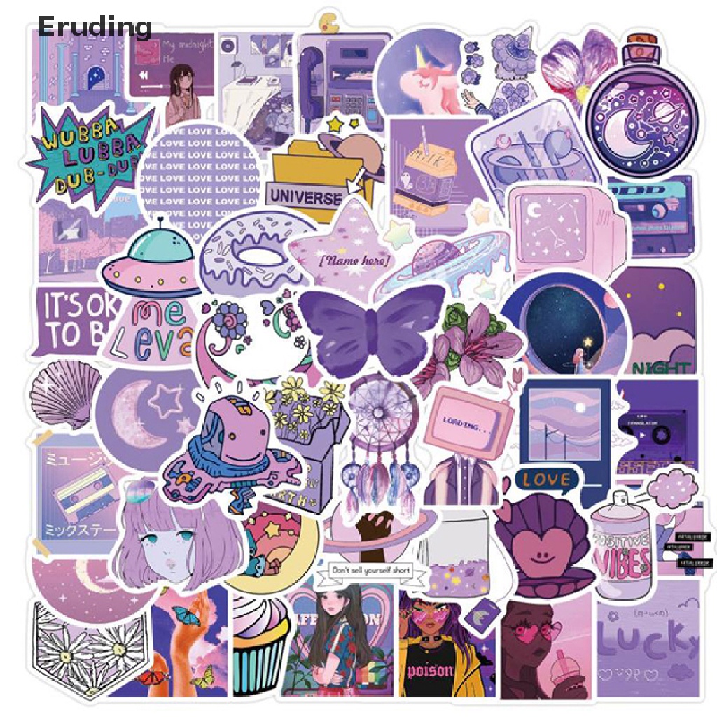 Bộ 50 Phụ Kiện Trang Trí Ván Trượt Hình Cô Gái Hoạt Hình Dễ Thương