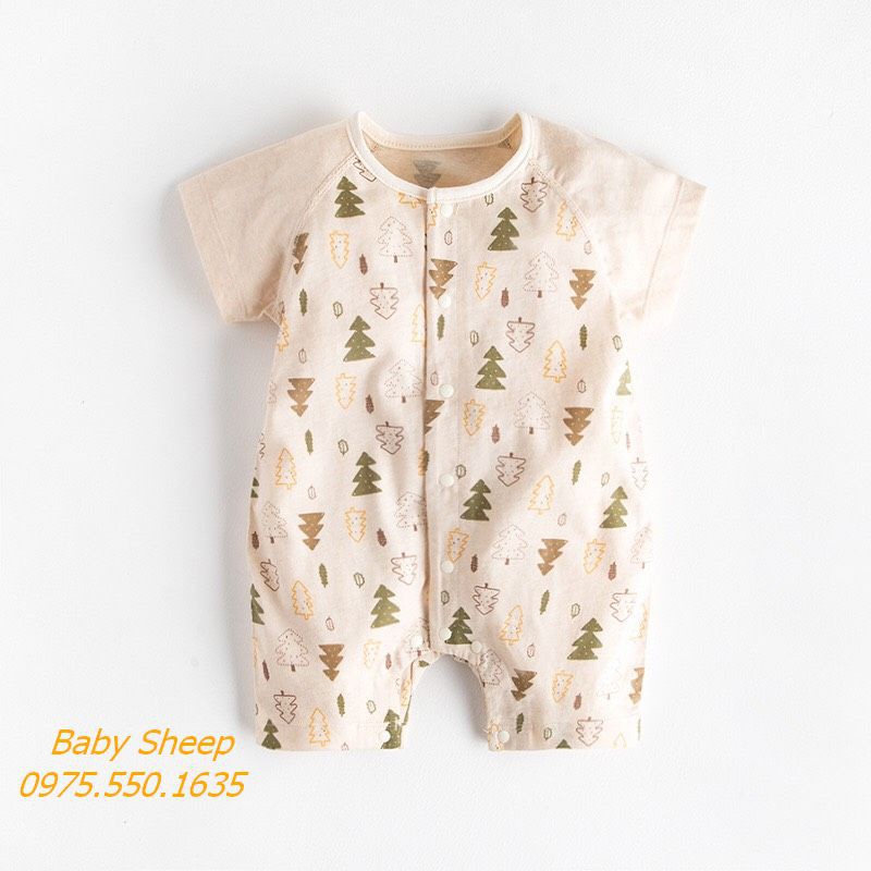 Body cộc tay 100% COTTON HỮU CƠ TỰ NHIÊN cao cấp cho bé 0-2 tuổi không chất tẩy nhuộm siêu đáng yêu dành cho mùa hè