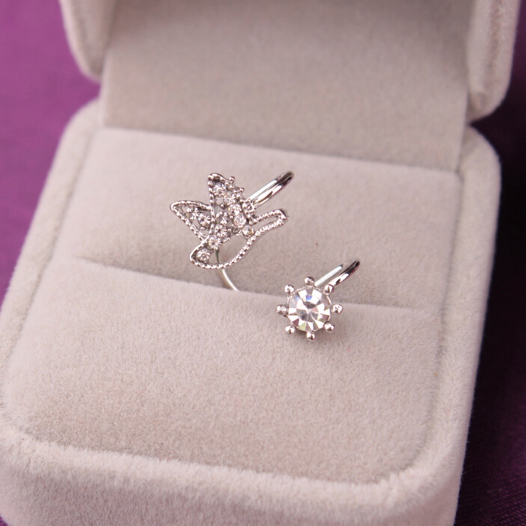 Khuyên Vành Tai Hình Chú Chim Đính Đá Thanh Lịch Cho Nữ