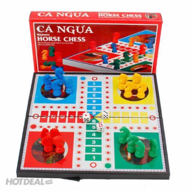 BỘ CỜ CÁ NGỰA NAM CHÂM CHỐNG TRƠN TRƯỢT CAO CẤP 28x28cm