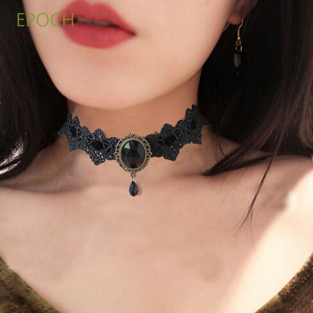 Epoch Vòng Cổ Choker Ren Nhiều Màu Phong Cách Gothic Quyến Rũ Cho Nữ