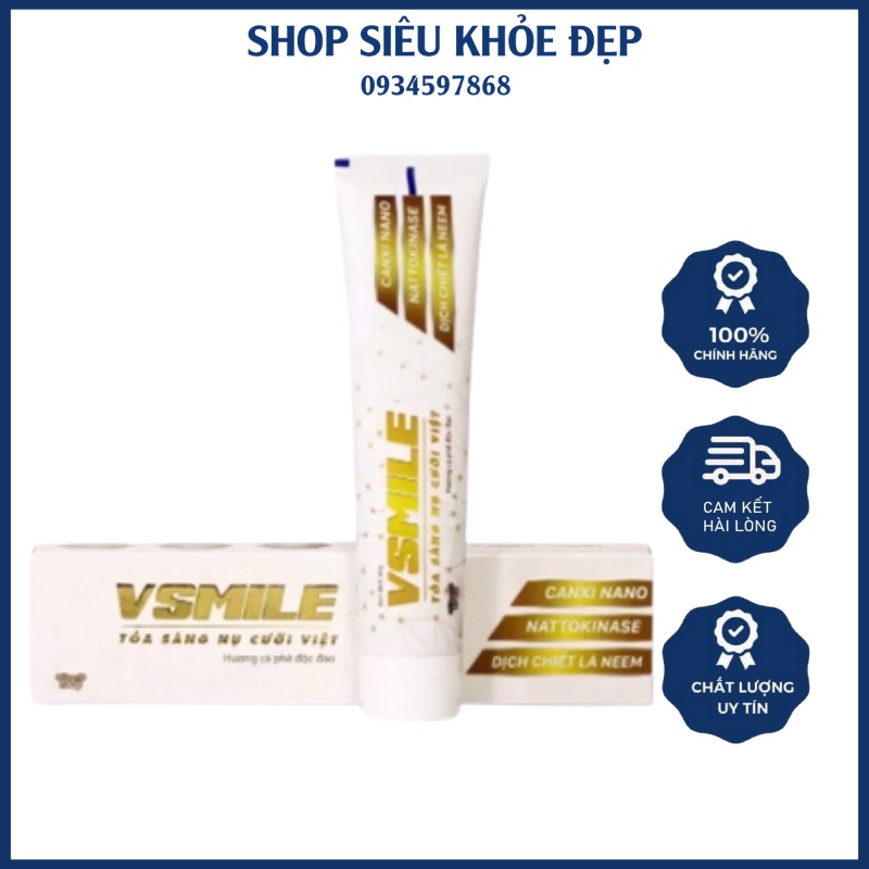 [CHÍNH HÃNG] VSMILE - Kem Đánh Răng Vsmile Vinalink, V-smile Vinalink, Kem Đánh Răng Vinalink 150gam