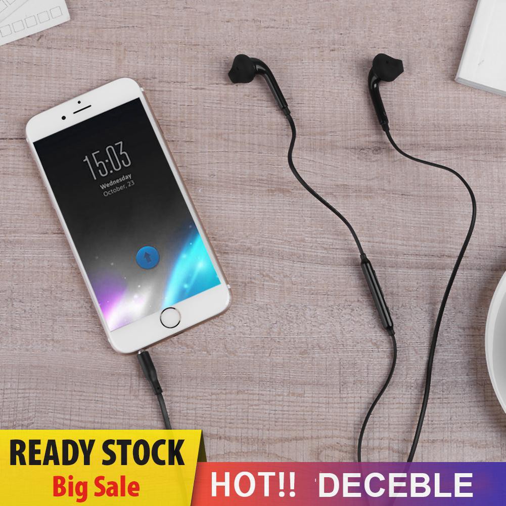 Deceble Flat 3.5mm Earphone Earpiece In Ear Earbuds Headset for Samsung S6 Note4