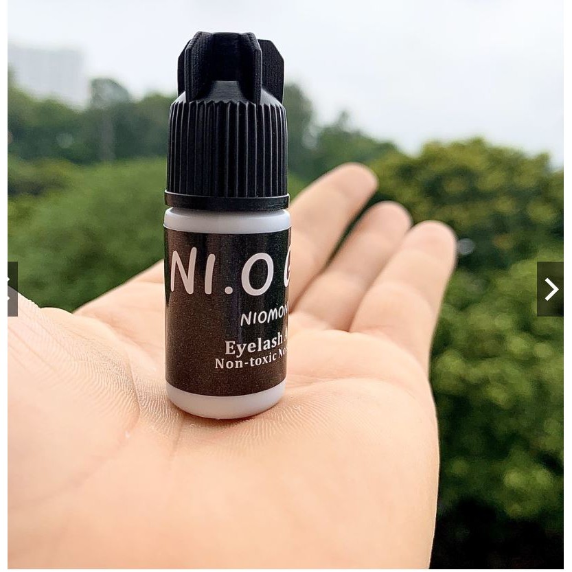 Keo nối mi không cay Nio glue monchery (5ml), khô chậm dành cho người mới học nối, có thể tự nối được