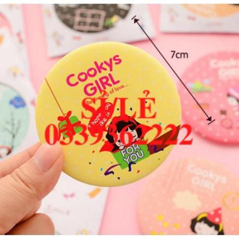 [ HAIANHSHOP ] Gương Mini Cầm Tay Đáng Yêu - Gương tròn bỏ túi tiện dụng Duashop &gt;