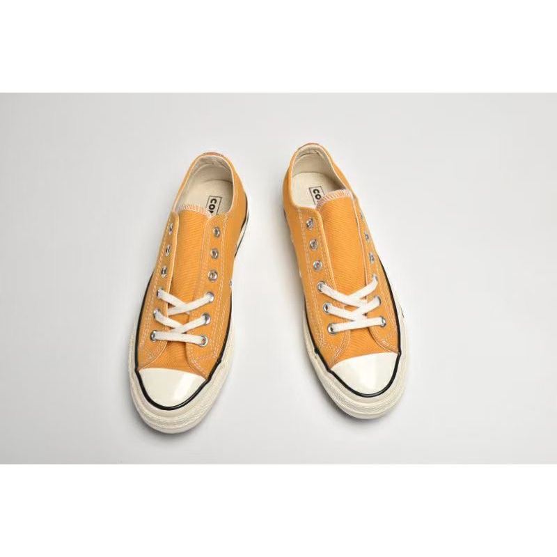 SAMSUNG Giày Thể Thao Canvas Cổ Thấp Màu Vàng Kem Phong Cách 1970s Cho Nam Nữ