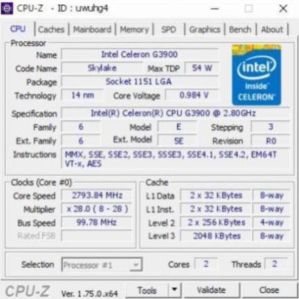 (giá khai trương) CPU G3900 2.8Ghz 2Mb tháo máy, socket 1151 Intel Celeron g9300 cũ