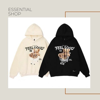 Áo hoodie họa tiết gấu unisex dễ thương