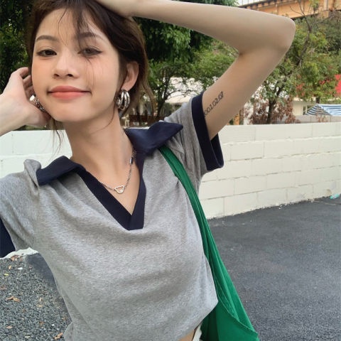 Áo polo Tay Ngắn Dáng Rộng Thời Trang Mùa Hè Dễ Phối Đồ Cho Nữ