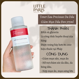 Nước cân bằng da eau precieuse clear skin dành cho da dầu giảm mụn dầu đen 375ml