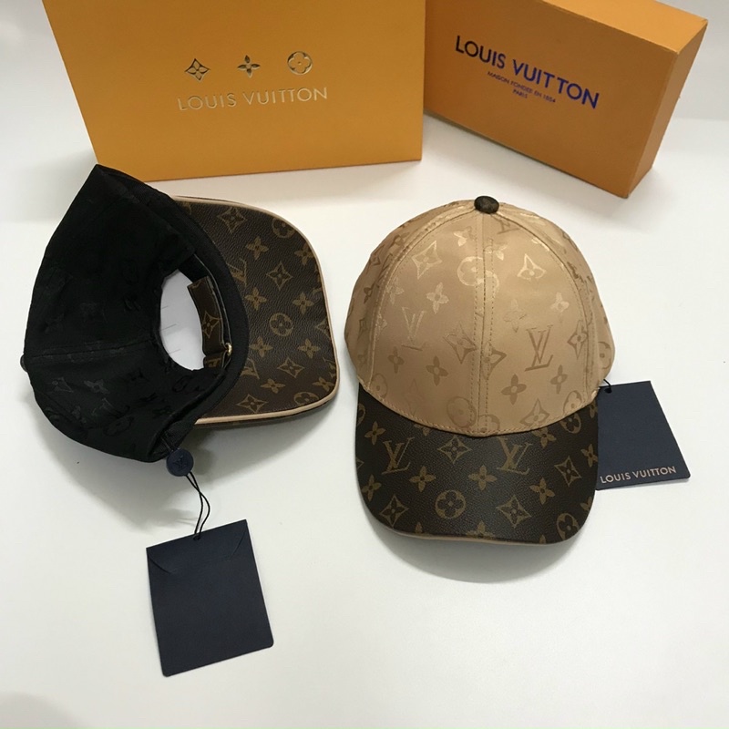 Mũ lv nam vải lụa dập vân lv, mũ lưỡi trai lv nam hàn Fullbox.