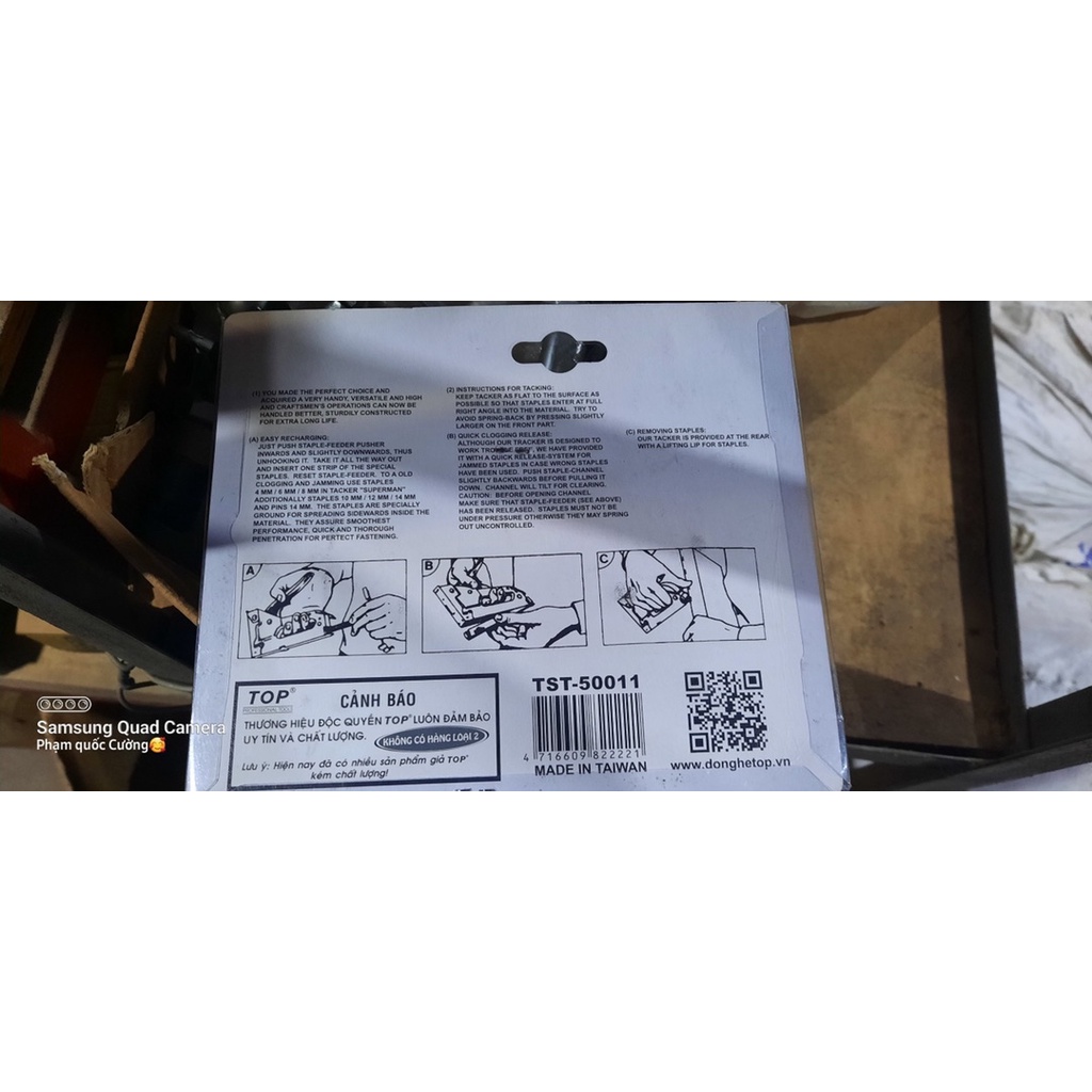 Súng bắn ghim 16/6 + 1 hộp ghim 16/6 500 chiếc