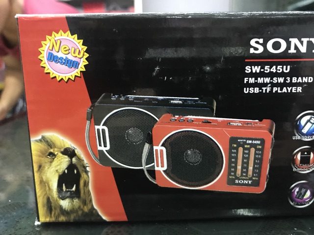 Đài sony sw-565u FM SD USB TẶNG CỦ SẠC