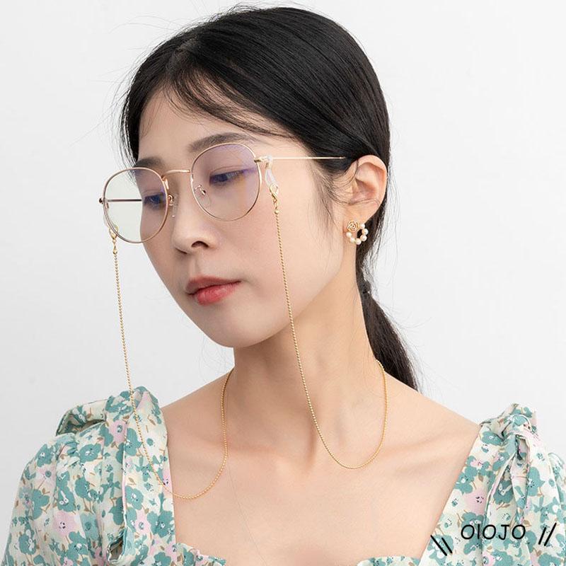 Dây Xích Gắn Mắt Kính Bằng Kim Loại Mạ Vàng Chống Rơi