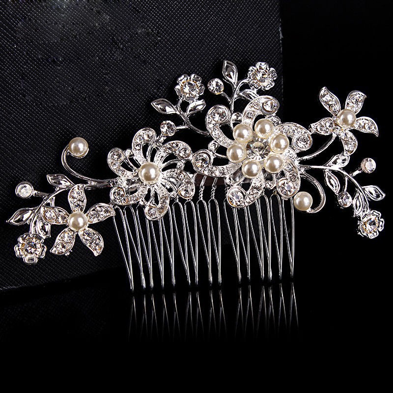 Lược chải tóc ngọc trai kim cương dành cho nữ,Phụ kiện cài tóc cô dâu