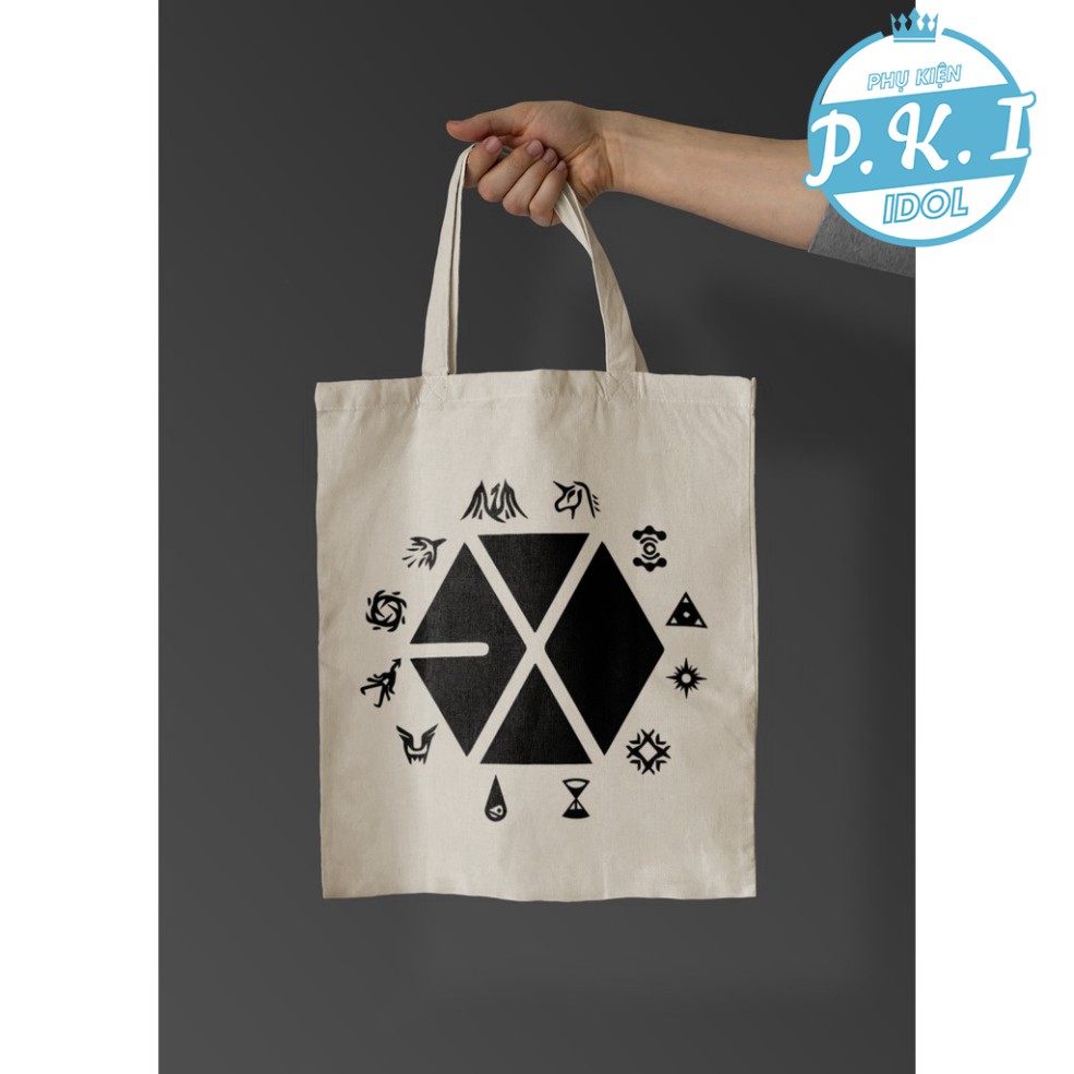 Túi Tote Exo In Hình Logo Biểu Tượng Của Các Thành Viên - QUÀ TẶNG K-POP