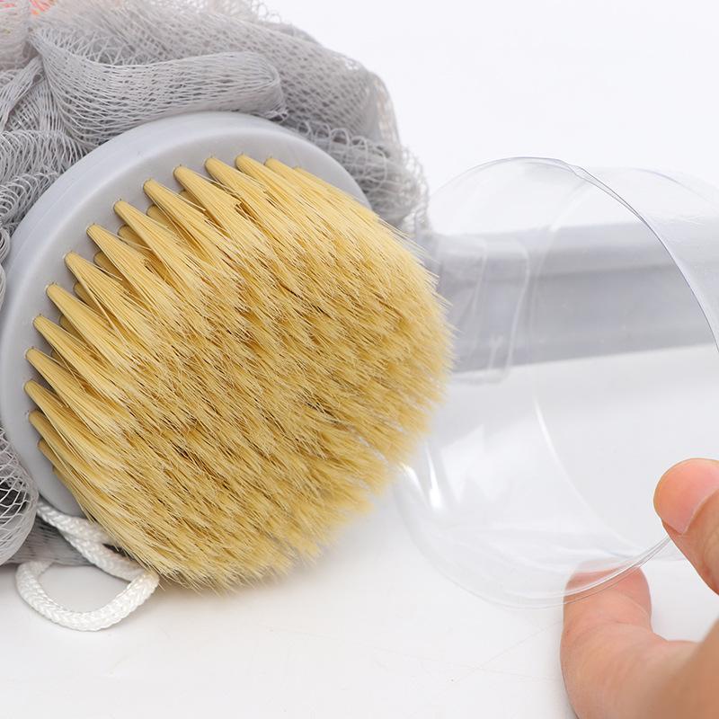 Bàn chải cọ lưng Có Tay Cầm -  Cây bông tắm chà lưng 2 đầu