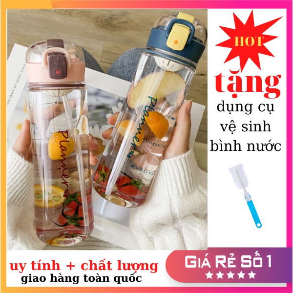 Bình nước 500ML LOẠI DÀY CÓ ÔNG HÚT bình nươc cho bé