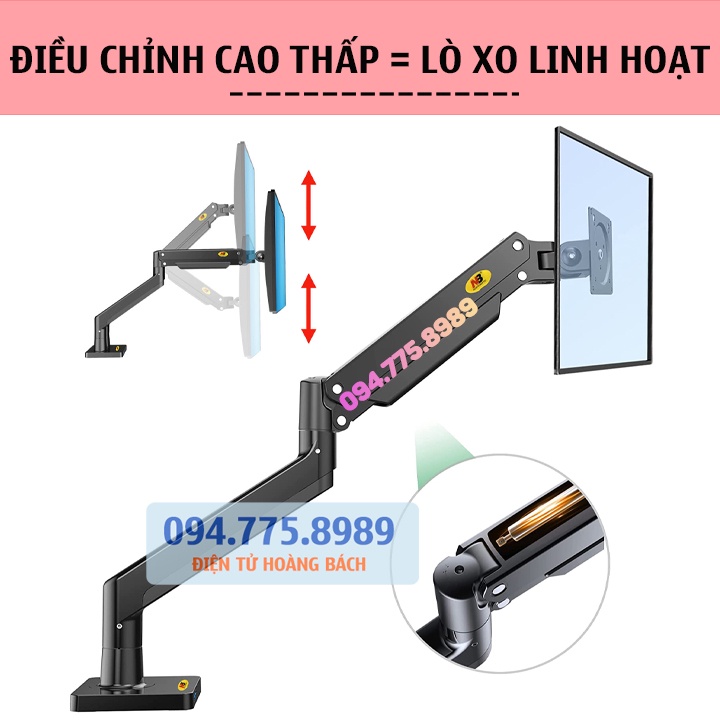Giá Treo Màn Hình NB G40 22 - 40 Inch - Tải Trọng 15Kg - Model Mới 2022 [ Giá Đỡ Màn Hình Cao Cấp Hơn NB F100A ]