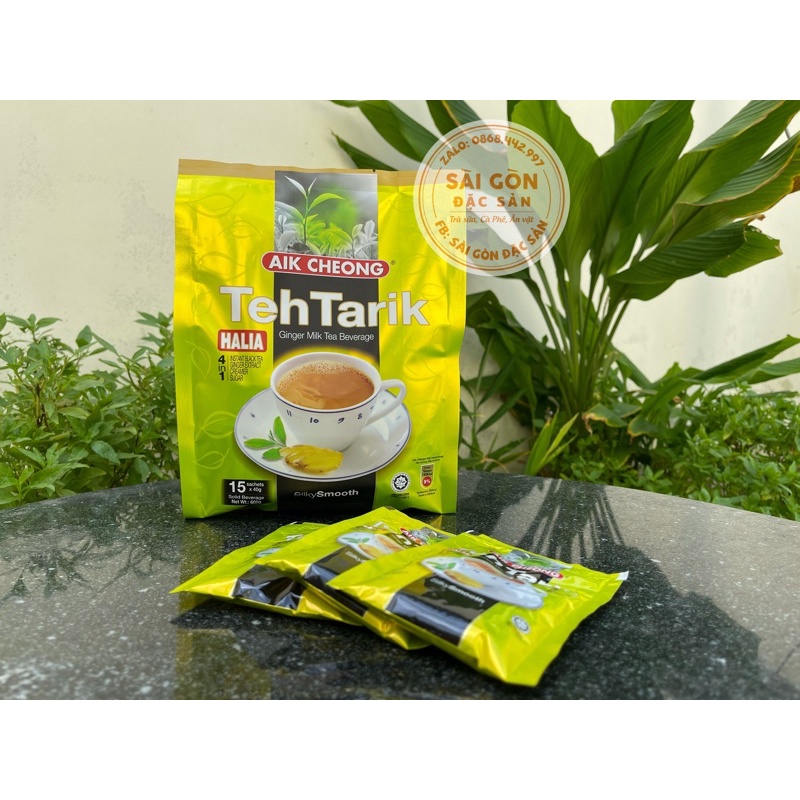 Trà Sữa Tự Pha Aik Cheong Gói Vị Gừng Teh Tarik Malaysia 15 Gói x 40g SÀI GÒN ĐẶC SẢN