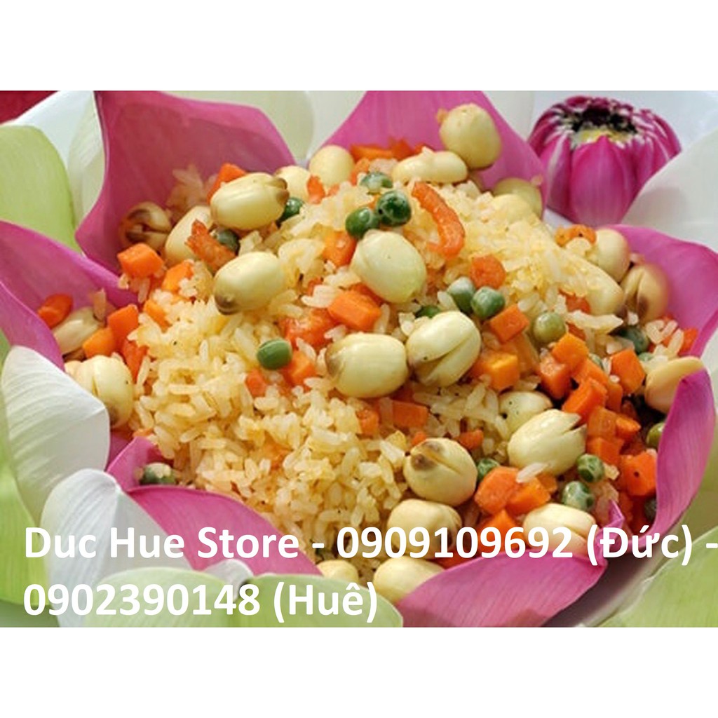 Hạt sen sấy giòn thơm ngon béo loại 1 bịch 200g - Đức Huê Store