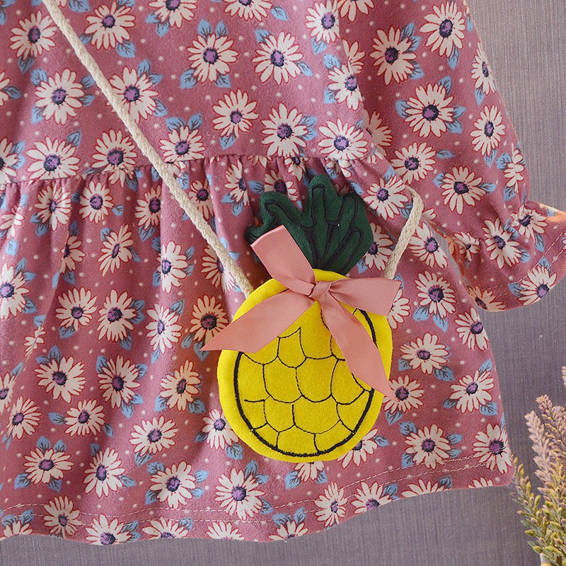 Đầm công chúa tay dài xinh xắn dành cho bé gái 1-4 tuổi