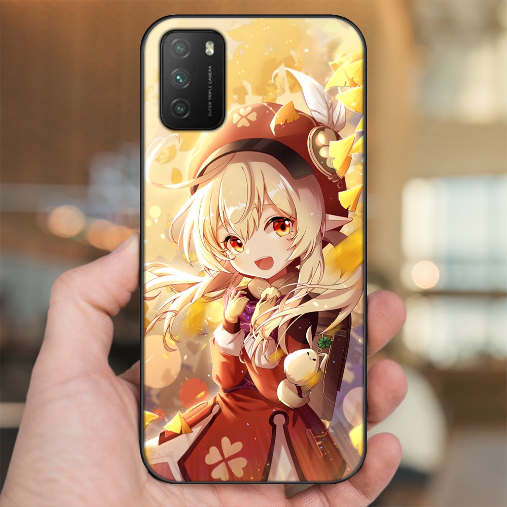 Ốp lưng Xiaomi Poco M3 viền đen in hình Klee Genshin Impact