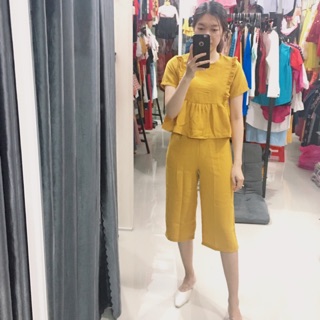 Sét áo babidoll quần ống rộng hình thật 💯