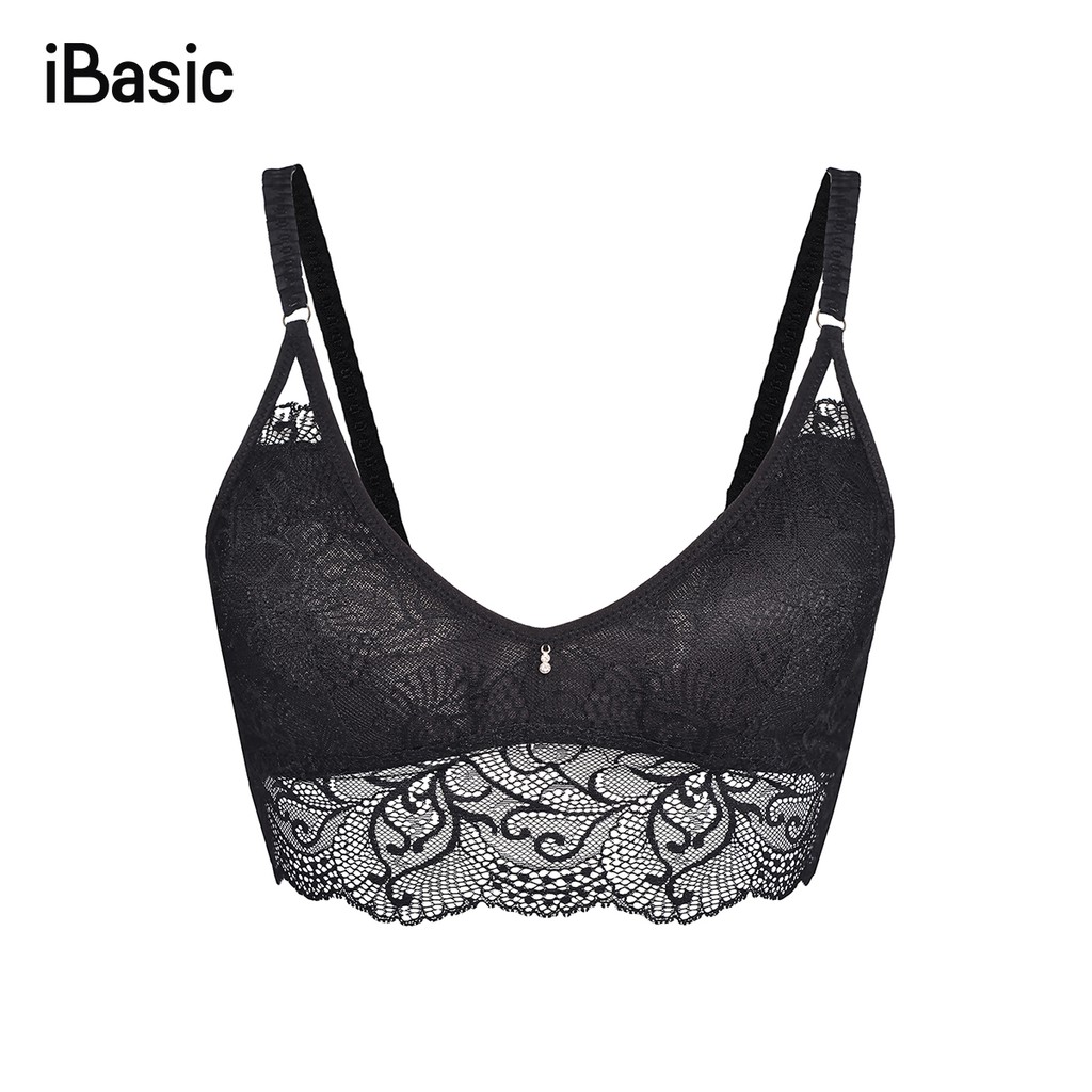 [Mã FAMALLT5 giảm 15% đơn 150k] Áo bralette ren iBasic BRAW094