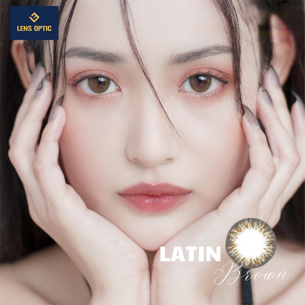Kính áp tròng 1 ngày CLALEN IRIS Latin màu nâu có độ cho mắt cận - Lens Optic