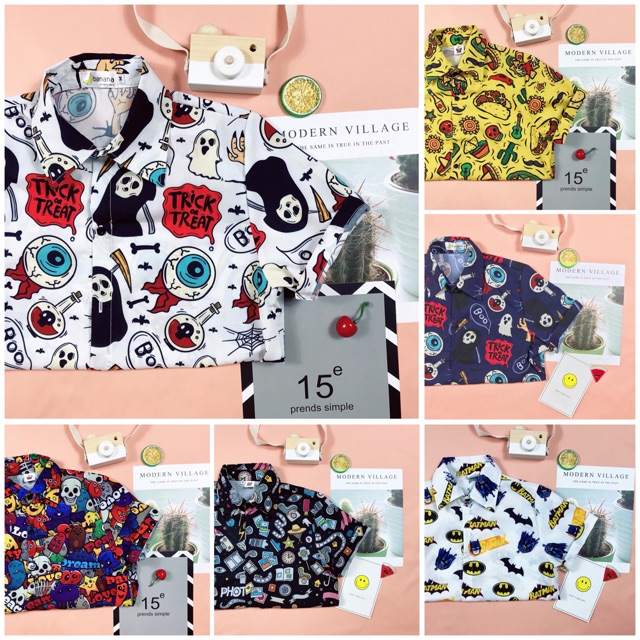 🌊 NYNY STORE 🐋Sơmi Hoạt Hình 🐯🐙