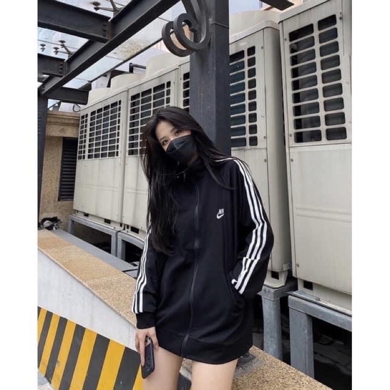 ÁO KHOÁC NỈ 3 SỌC UNIFORM TO KHÔNG MŨ [ RẺ VÔ ĐỊCH ]