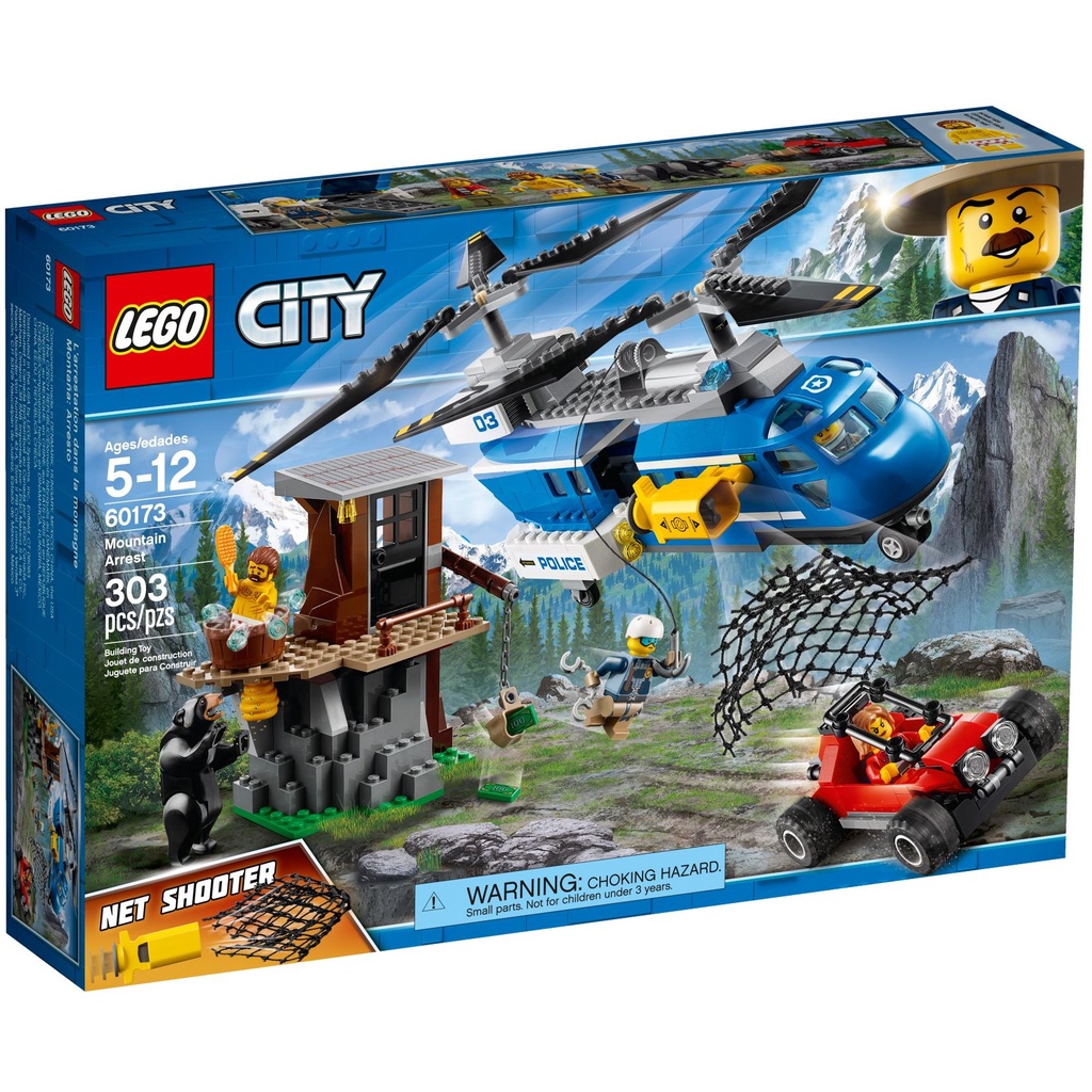 Lego city 60173 - Máy Bay Trực Thăng Cảnh Sát (Hộp sờn cũ, nguyên seal)