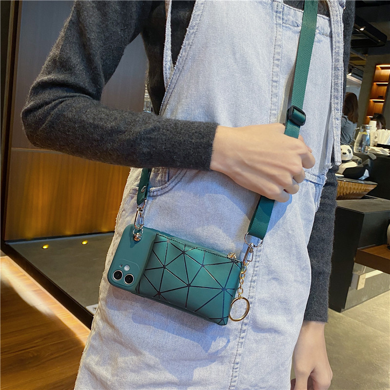 Ốp điện thoại có dây đeo và ví đựng thẻ thích hợp cho IPHONE12 MINI 11 PRO MAX XR XS MAX X 5 5s se 2020 6 6s 7 8 plus