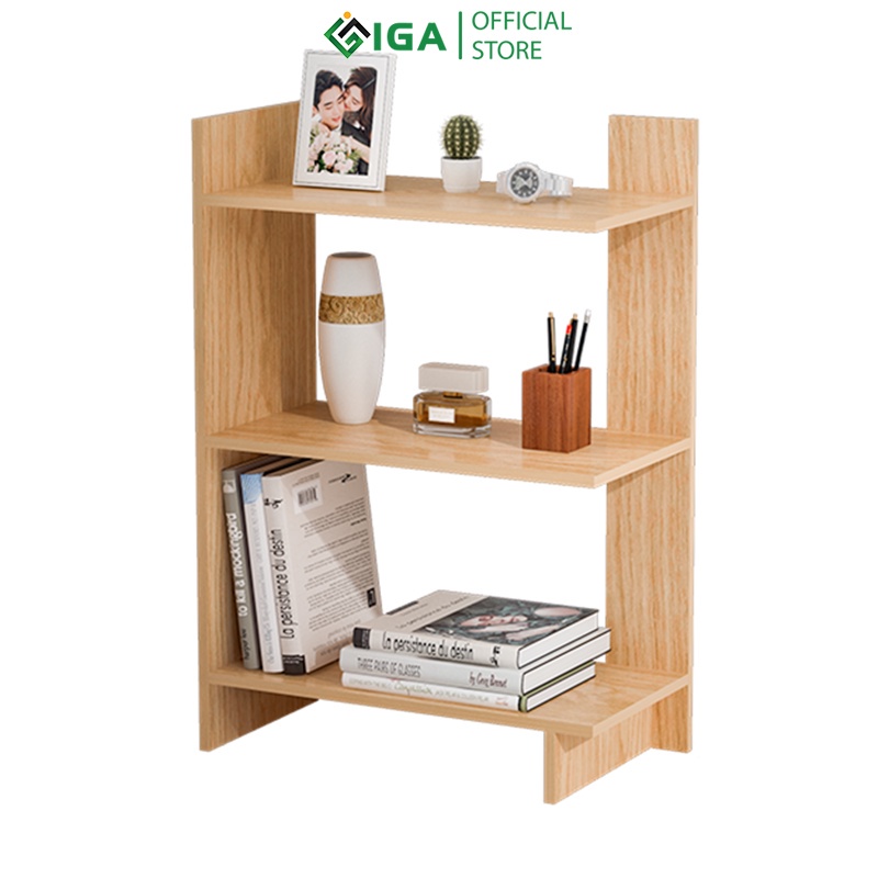 Kệ đa năng 3 tầng thương hiệu IGA màu vân gỗ GP180.03