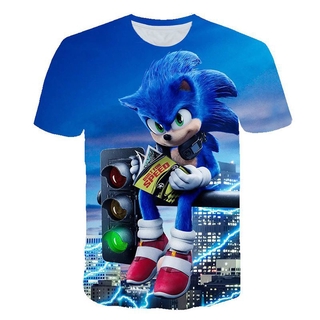 Áo thun in hình Sonic the hedgehog