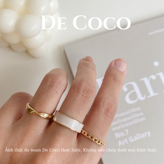Set nhẫn xà cừ DECOCO ACC ACC (3 chiếc) DECOCO ACC ACCESSORIES