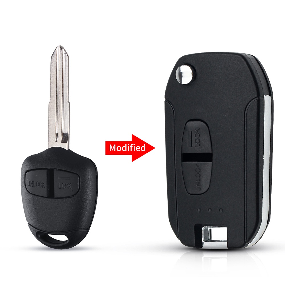 Vỏ Chìa Khóa Điều Khiển Từ Xa 2 Nút Cho Mitsubishi Attrage Mirage G4 Triton Xpander Pajero Xpander Lancer ASX Storm Kuda Outlander L200