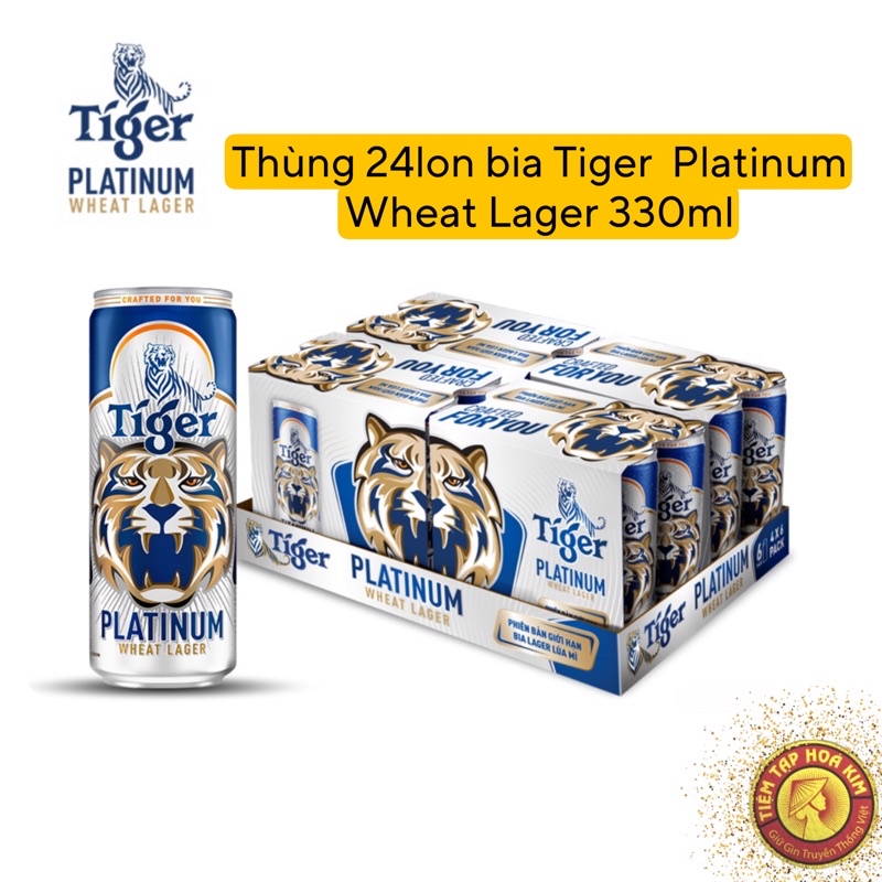 Bia Tiger Platinum Wheat Lager lon 330ml