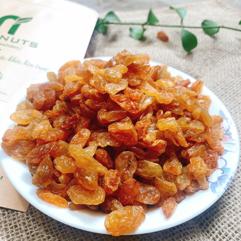 Nho khô vàng Ấn Độ -100% tự nhiên ngọt dịu, không hóa chất (500gr)
