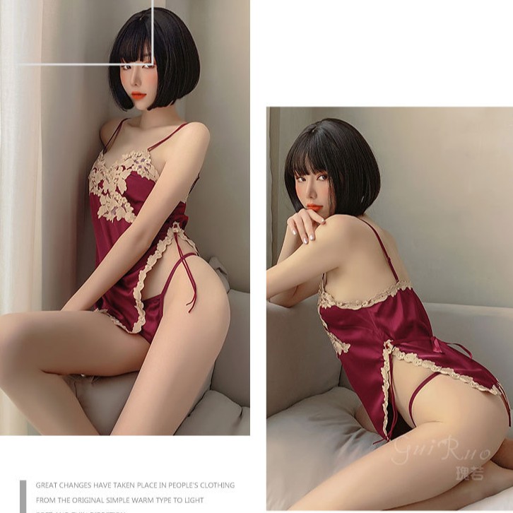 Đầm ngủ lụa xẻ tà gợi cảm L313 | BigBuy360 - bigbuy360.vn