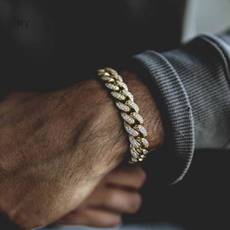 Vòng Tay Mặt Hình Bướm Đính Đá Phong Cách Hip Hop Cho Nam