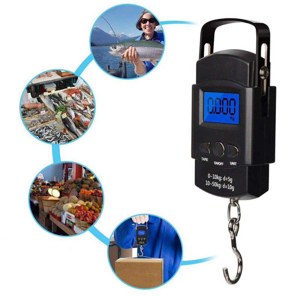 [Global] 50kg/10g Digital Scale Travel Fishing Luggage Postal Hanging Hook Electronic Weighing Machine