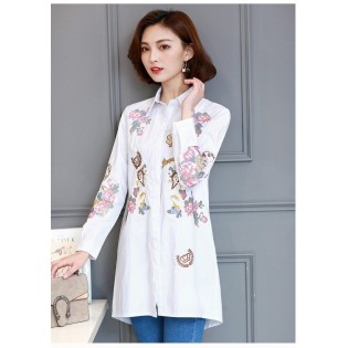 [GIÁ CỰC SỐC] ÁO SƠ MI FROM DÀI THÊU THIÊN THẦN A0487