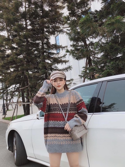 [Freeship đơn từ 0đ] Áo len thổ cẩm họa tiết | BigBuy360 - bigbuy360.vn