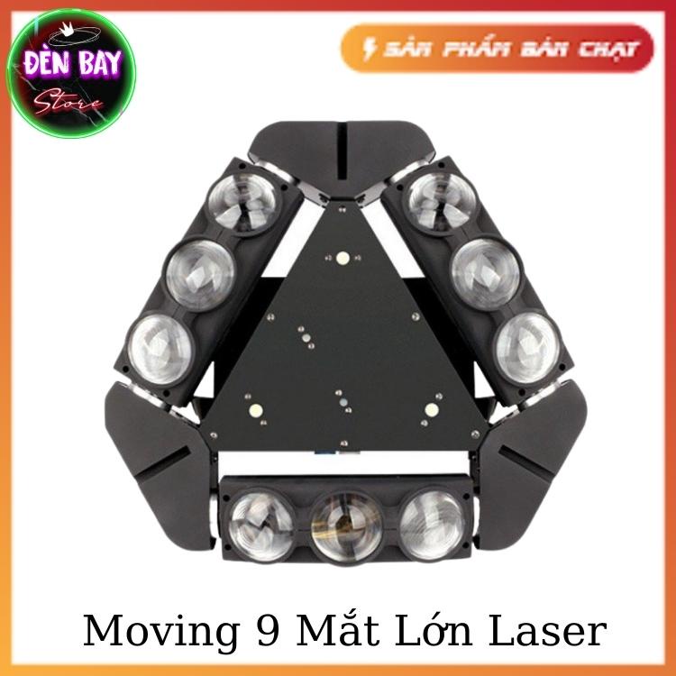Đèn Laser Moving 9 Mắt Cảm Biến Âm Thanh 3in1 Tạo Ra 3 Hiệu Ứng Thay Đổi Liên Tục Dùng Cho Phòng Bar, Vũ Trường