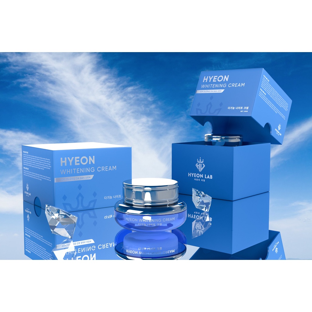 [HÀNG Chính Hãng] Kem Dưỡng Trắng Da Cao Cấp Hyeon Whitening Cream Plus 5in1