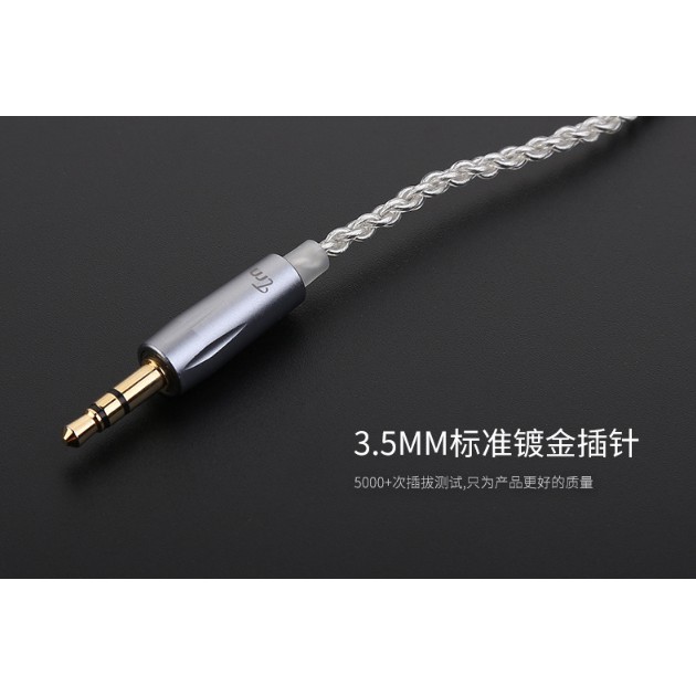 Dây đồng mạ bạc dành cho tai nghe TRN,chuẩn 0.78mm,jack 3.5mm audio