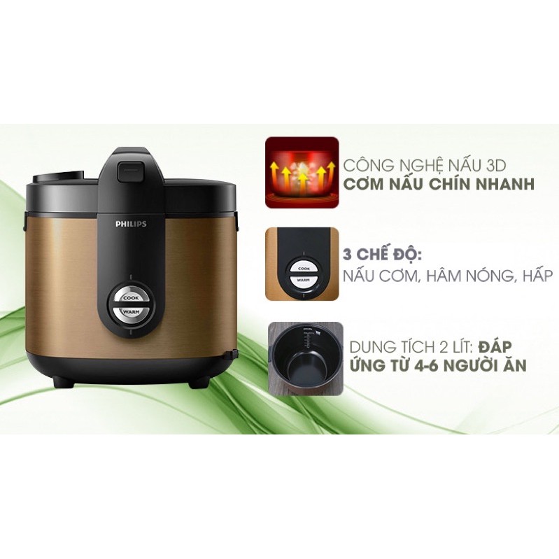 Bán thanh lý  nồi cơm điện Philips HD3132/68 , hàng trưng bày